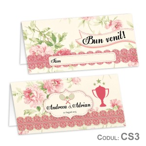Place Card nunta CS03